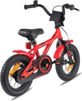PROMETHEUS BICYCLES Childrens Bicycle 12 inch, from 3 years, Unisex, with training wheels & coaster brake, Red