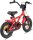 PROMETHEUS BICYCLES Childrens Bicycle 12 inch, from 3 years, Unisex, with training wheels & coaster brake, Red