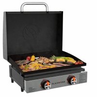 Blackstone 56 cm Gas Griddle Table Grill with 2 Burners (7 kW), Plancha Grill Plate and Cover