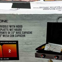 Blackstone 56 cm Gas Griddle Table Grill with 2 Burners (7 kW), Plancha Grill Plate and Cover