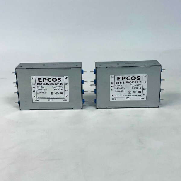 EPCOS B84131M0003A116 - 3-phase module 440V AC, 4x16A, flange/screw mounting, 50/60Hz, 2 pcs