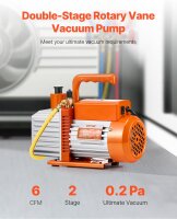 VEVOR 6 CFM 2-stage rotary vane vacuum pump for...