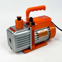 VEVOR 6 CFM 2-stage rotary vane vacuum pump for R134a/R22/R410a, car AC maintenance kit with oil bottle, used (dented, without original packaging)
