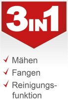 Scheppach RM420 petrol lawnmower, 3-in-1 system, 3.4 hp, 42 cm cutting width, 45 l grass catcher, height adjustment 25–75 mm, incl. engine oil