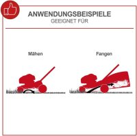 Scheppach RM420 petrol lawnmower, 3-in-1 system, 3.4 hp, 42 cm cutting width, 45 l grass catcher, height adjustment 25–75 mm, incl. engine oil