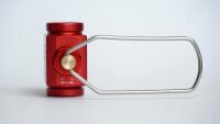 FlipFuel Backpacking Fuel Transfer Device, Aluminum, Red, Liquid Gas Adapter, Compact & Lightweight, Suitable for Camping