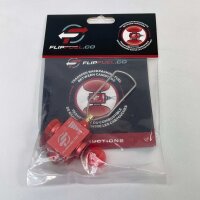 FlipFuel Backpacking Fuel Transfer Device, Aluminum, Red, Liquid Gas Adapter, Compact & Lightweight, Suitable for Camping