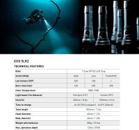 Mares EOS 5lrz (Art. 415640) Underwater diving light – compact, waterproof, robust construction