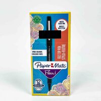 Paper Mate S0190973 Felt-tip pens – 12-pack Black, medium 0.7 mm tip