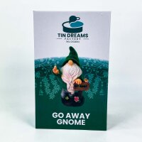 Tin Dreams DG0004 - Solar-powered resin garden gnome, cheeky outdoor decoration with middle finger, weatherproof for balcony & terrace