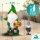 Tin Dreams DG0004 - Solar-powered resin garden gnome, cheeky outdoor decoration with middle finger, weatherproof for balcony & terrace