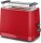 Bosch TAT3M124 Compact Toaster, 2-slice, 800W, foldable & removable bun warmer, defrost/shut-off/lift function, bread centering, matte red
