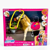 Barbie HXJ42 Spielpferd, beweglich mit Musik & Sounds, Tanzfunktion, blinkende Augen und Zubehör