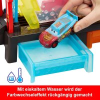 Mattel JBM70 Disney Pixar Cars Autowaschanlagen-Spielset für Rennwagen – Lightning McQueen mit Farbwechseleffekt, ca. 50 cm, kombinierbar