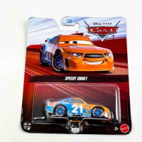 Mattel GBY22 Disney Cars Speedy Gomet – Die-Cast Vehicle 1:55, highly detailed racing car, collectors quality