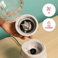 Solac BV5734 Stand Mixer 1000W, 1.5L, 2 Speeds + Turbo, Removable 4 Blades, Ice Crusher, Safe, Dishwasher Safe, Accessories, Blue