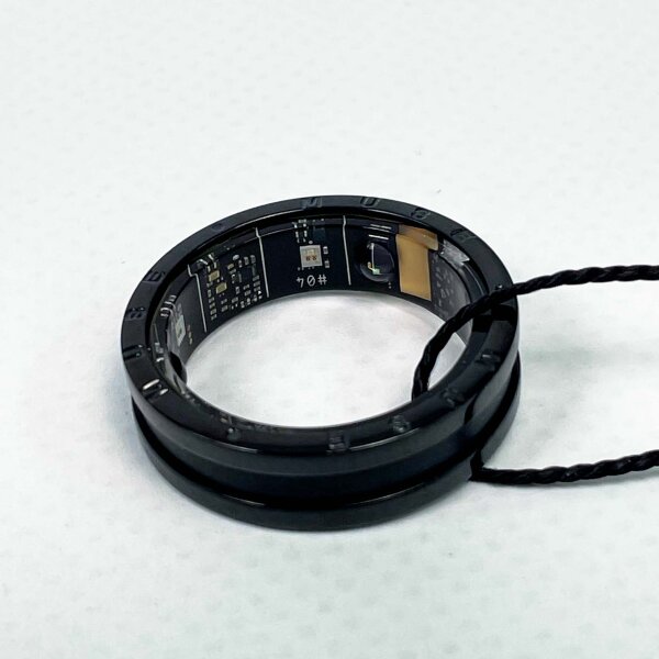 Muse MRO-TAM-BL-S14 Smart Ring – Titanium All-Metal Edition, Größe S14, Schwarz