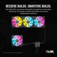 CORSAIR CO-9051024-WW 140mm PWM-Lüfter Dual-Pack (RGB, iCUE LINK Hub, magnetisches Kuppellager) Weiß