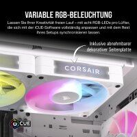 CORSAIR CO-9051024-WW 140mm PWM-Lüfter Dual-Pack (RGB, iCUE LINK Hub, magnetisches Kuppellager) Weiß