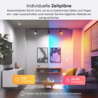 Nanoleaf NF080B02-3GU10 3er GU10 RGBW Smart-LEDs – Matter (Thread) & Bluetooth, 16 Mio Farben, Bildschirm-Sync, Alexa/Google/HomeKit, Gaming