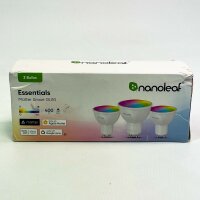 Nanoleaf NF080B02-3GU10 3er GU10 RGBW Smart-LEDs – Matter (Thread) & Bluetooth, 16 Mio Farben, Bildschirm-Sync, Alexa/Google/HomeKit, Gaming