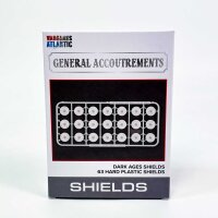 Wargames Atlantic GA006 – 63 Hard Plastic Shields in Early Medieval Style, Gaming Accessories for Tabletop & Wargames