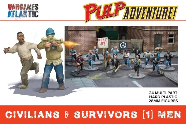Wargames Atlantic WAAPA002 – Figure Set Civilians & Survivors, Men (Single Pack), highly detailed miniatures
