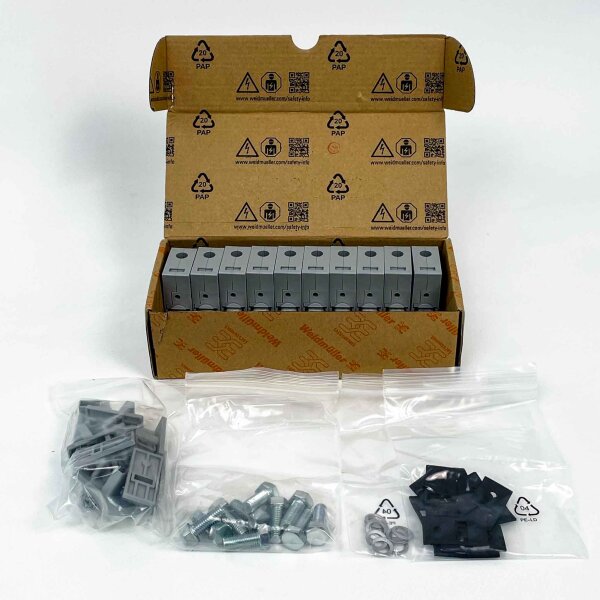 Weidmüller OMNIMATE Power WGK 50 VP GY BX 10-pack Art. No. 2428280000 - Through connection, WGK series, rated cross-section