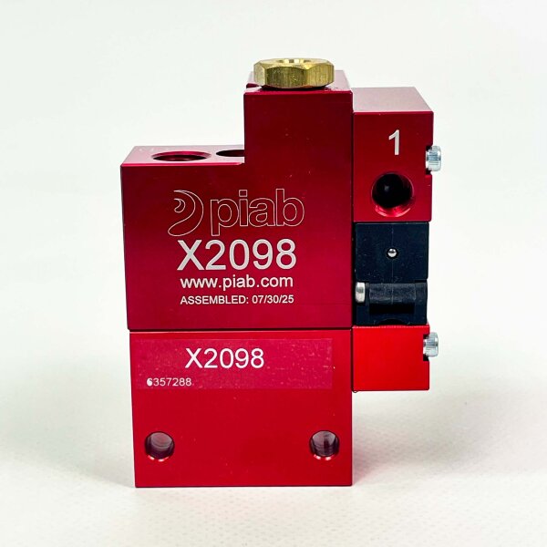 Piab X2098 vacuum check valve, compact, corrosion-resistant, low-maintenance, for industrial vacuum applications