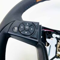 Mercedes-Benz Modell A410/460/02/03 Lederlenkrad ohne Airbag, kompatibel mit Atego/Actros/Freightliner ab 2013, Schwarz/Braun