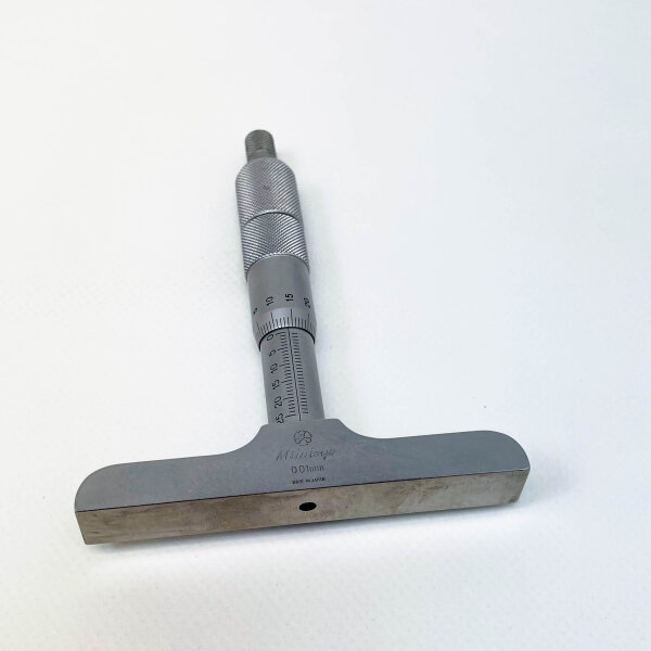 Mitutoyo Präzisions-Tiefenmessschraube, Tiefenmesser (ohne Messnadeln)