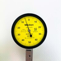 Mitutoyo 513-415-10 feeler lever, horizontal design, stroke 1 mm, graduation 0.01 mm, shaft 4/8 mm, incl. holder