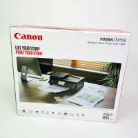 Canon PIXMA TS9550 Multifunction Inkjet Printer A3/A4 – Scanner, Copier, 5 Individual Ink Cartridges, Wi-Fi/LAN, App, Duplex Printing, 2 Paper Trays, Black