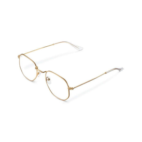 Meller Eyasi non-prescription glasses, gold metal frame, size 51/21/145
