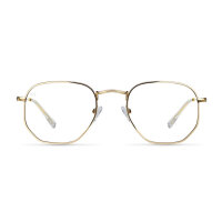 Meller Eyasi non-prescription glasses, gold metal frame,...
