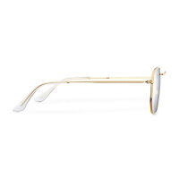 Meller Eyasi Brille ohne Stärke, goldener Metallrahmen, Größe 51/21/145