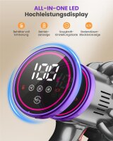 Mauoke V15S Akku-Staubsauger kabellos, 45.000Pa/550W, 70min Laufzeit, LED-Display, ultraleise, V-Anti-Tangle-Bürste, 6-in-1 für Teppich/Hartboden