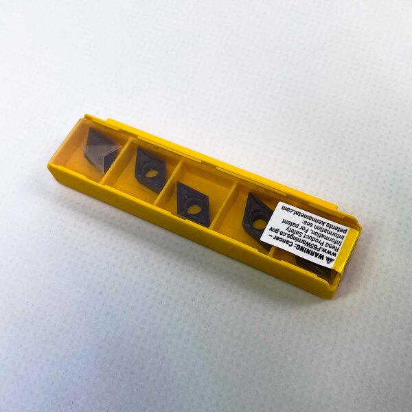 Kennametal DCMT11T304FP Wendeschneidplatten 5er Pack ANSI/ISO Drehplatten KCS10 Hartmetall