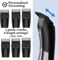 BarberBoss Intim- & Körpertrimmer für Männer, wiederaufladbar, wasserdicht – Schamhaar- und Hodentrimmer mit Reisesperre