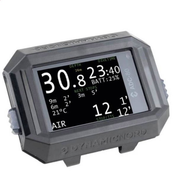 Dynamic Nord ADC-80 Tauchcomputer, Luft/Nitrox-kompatibel, Farbdisplay, integriertes Logbuch & Alarmfunktionen