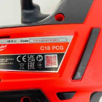 Milwaukee C18PCG 600A-201B Cordless Caulking Gun – without battery, without cartridge tip, without original packaging