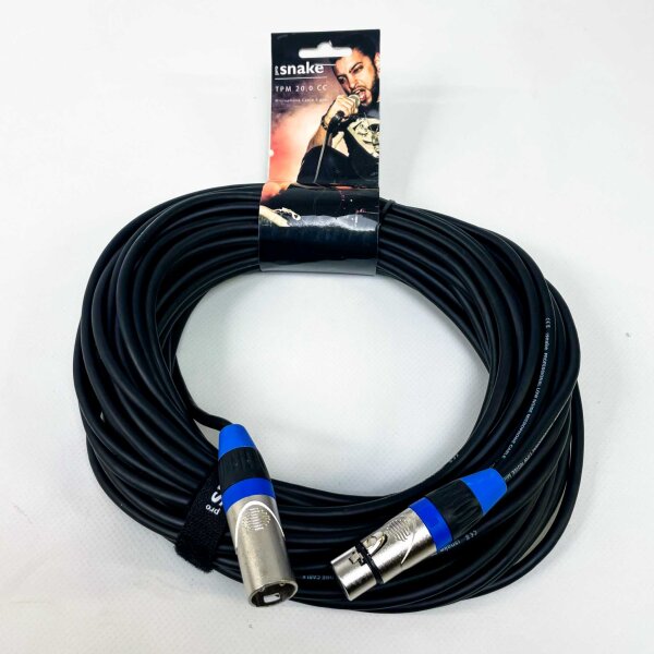 Pro Snake 418730 (TPM CC) Micro Cable 20.0 m, deep blue – slim, flexible microphone cable