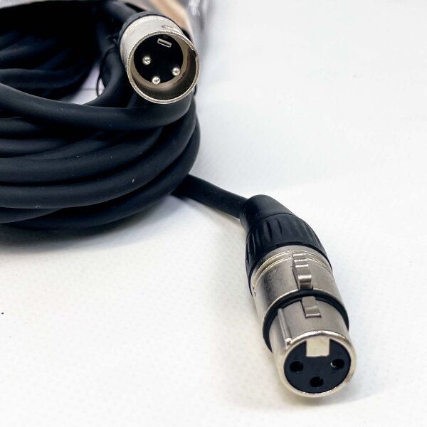 Thomann SM10BK, 10 m, 3-pole microphone cable, shielded, robust black cable