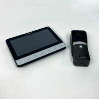 TMEZON 4-Wire Video Door Intercom with Camera, 7" Wired Monitor, Night Vision, Two-Way Audio, Monitor Unlock, 16 Ringtones