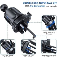 Miracase Smartphone Car Holder, Air Vent Clip, 360° Rotatable, Adjustable, Universal Fit, Non-Slip Clamp