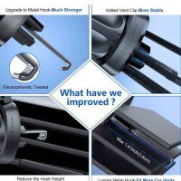 Miracase Smartphone Car Holder, Air Vent Clip, 360° Rotatable, Adjustable, Universal Fit, Non-Slip Clamp