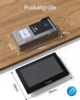 TMEZON IP-Video-Türsprechanlage (2-Draht) 1080p, 7 Touchscreen, Personenerkennung, App/RFID-Entriegelung, Aufnahme & Wiedergabe, für Einfamilienhaus