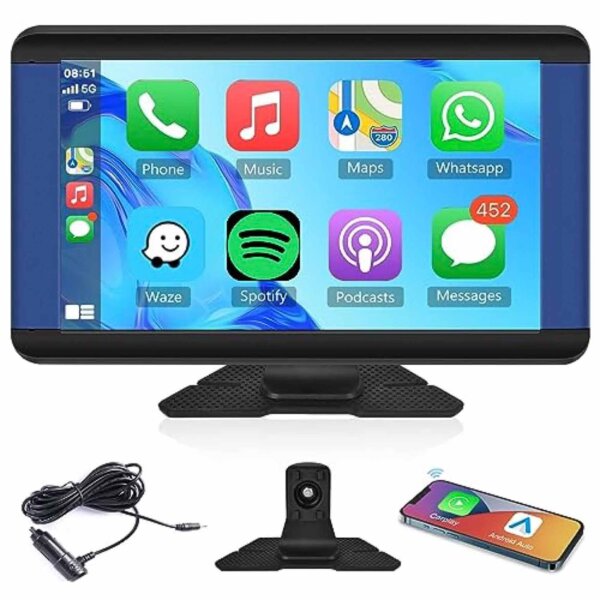 Rimoody F133 Autoradio — 7-Zoll Touchscreen mit HD-Auflösung 1024×600, kompakte Multimedia- und Navigations-Einheit