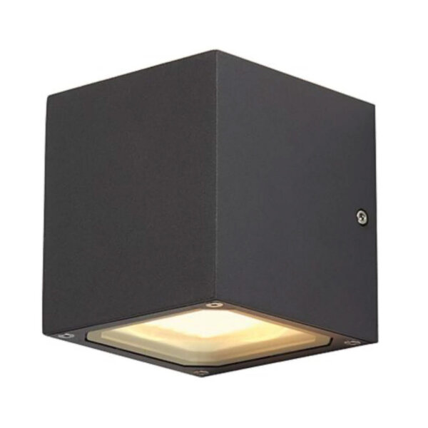 SLV 232535 Sitra Cube Wandleuchte, Anthrazit, GX53-Fassung, bis 2x9W