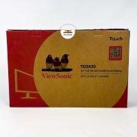 ViewSonic TD2430 Touch-Monitor 59,9 cm (24 Zoll) Full-HD, HDMI, DisplayPort, USB 3.0 Hub, Schwarz